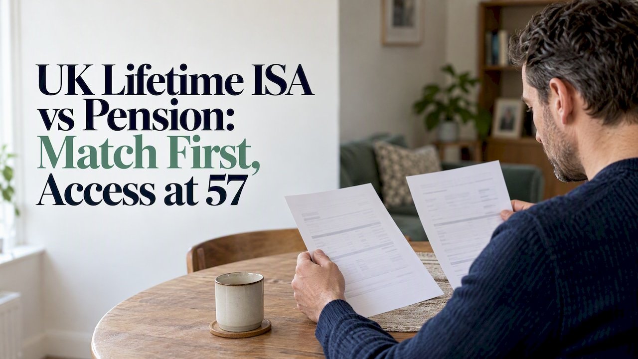 Adult comparing retirement savings statements at home