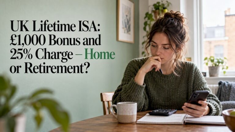 UK Lifetime ISA: £1,000 Bonus, 25% Charge, Home or Retirement 1 First-time buyer weighing Lifetime ISA options