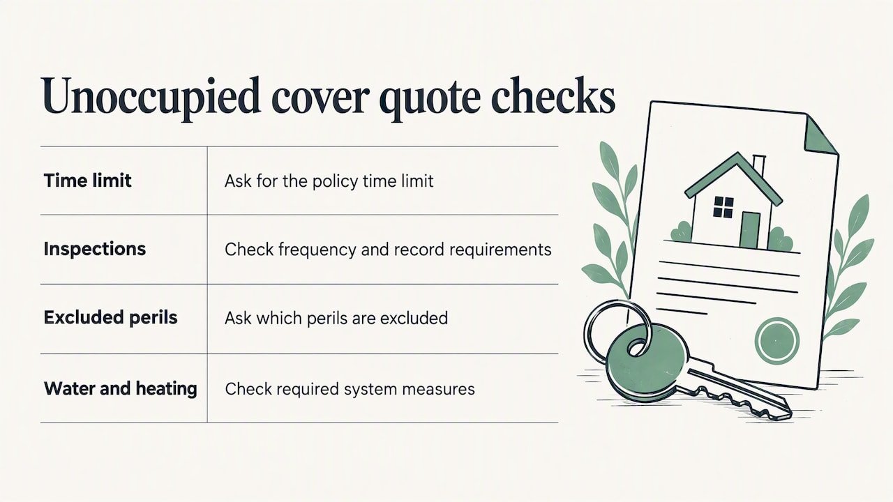 Unoccupied Home Insurance: 4 UK Checks That Can Cost You a Claim 3 Four checks for comparing empty-home insurance quotes